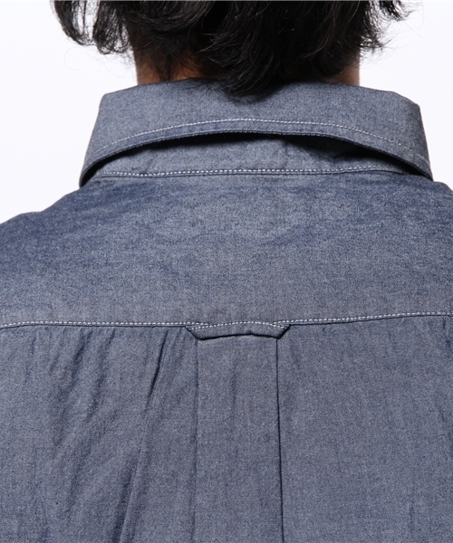 OUTLET（アウトレット）の「【CIAOPANIC TYPY】リファインダンガリーボタンダウン（シャツ/ブラウス・メンズ・ブルー/ネイビー・MEDIUM/LARGE）」の9枚目の写真