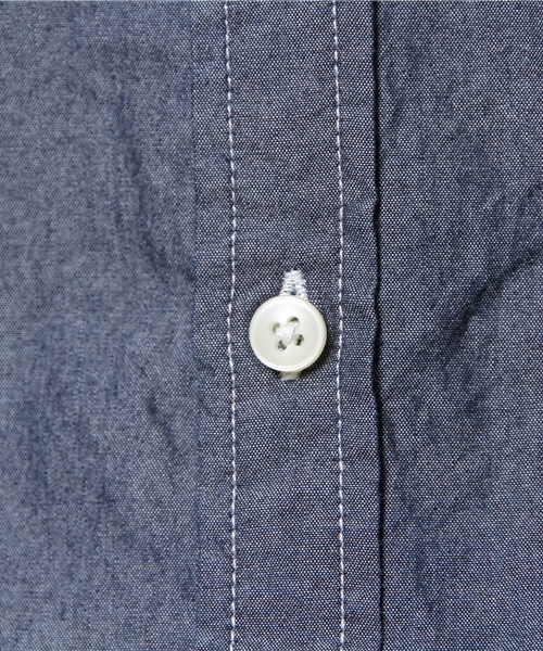 OUTLET（アウトレット）の「【CIAOPANIC TYPY】リファインダンガリーボタンダウン（シャツ/ブラウス・メンズ・ブルー/ネイビー・MEDIUM/LARGE）」の10枚目の写真