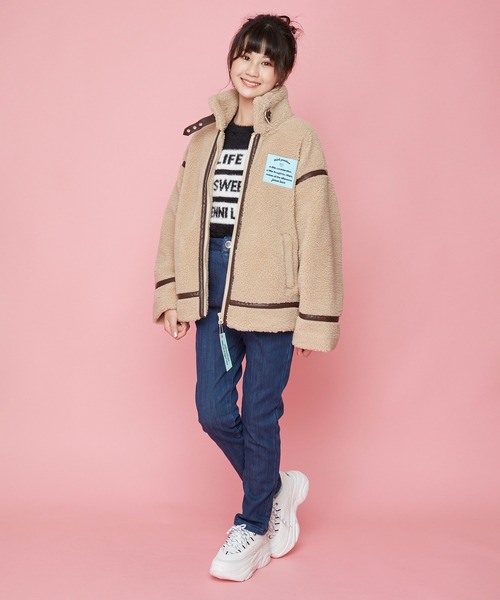 JENNI love（ジェニィラブ）の「ロゴシャギーニット（ニット/セーター・キッズ・ラベンダー/ミント/ブラック・140cm/150cm/160cm/130cm）」の5枚目の写真