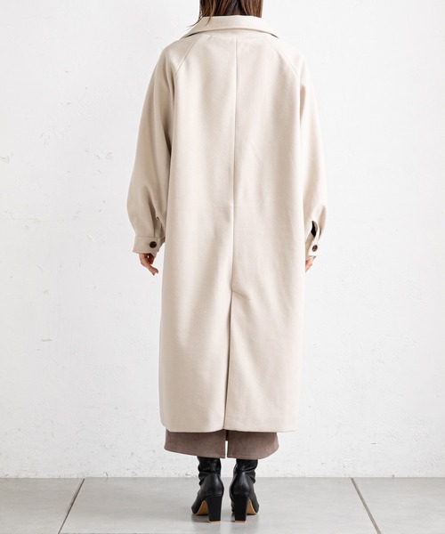 prose verse（プロズヴェール）の「ボリューム袖ラグランコート（チェスターコート・レディース・モカ/ブルー/ブラック/アイボリー・MEDIUM/LARGE）」の7枚目の写真