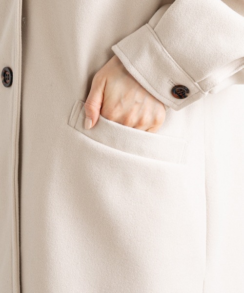 prose verse（プロズヴェール）の「ボリューム袖ラグランコート（チェスターコート・レディース・モカ/ブルー/ブラック/アイボリー・MEDIUM/LARGE）」の11枚目の写真