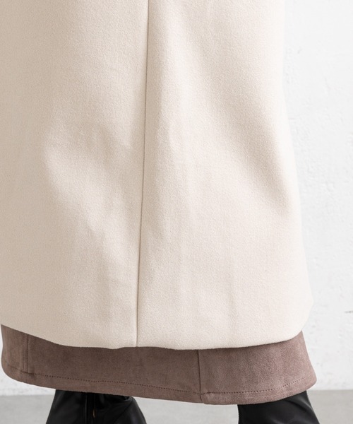 prose verse（プロズヴェール）の「ボリューム袖ラグランコート（チェスターコート・レディース・モカ/ブルー/ブラック/アイボリー・MEDIUM/LARGE）」の12枚目の写真