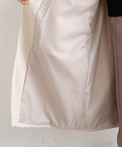 prose verse（プロズヴェール）の「ボリューム袖ラグランコート（チェスターコート・レディース・モカ/ブルー/ブラック/アイボリー・MEDIUM/LARGE）」の13枚目の写真