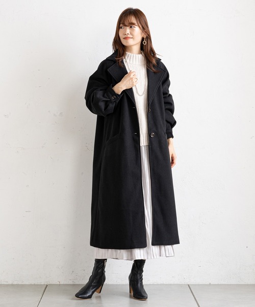 prose verse（プロズヴェール）の「ボリューム袖ラグランコート（チェスターコート・レディース・モカ/ブルー/ブラック/アイボリー・MEDIUM/LARGE）」の19枚目の写真