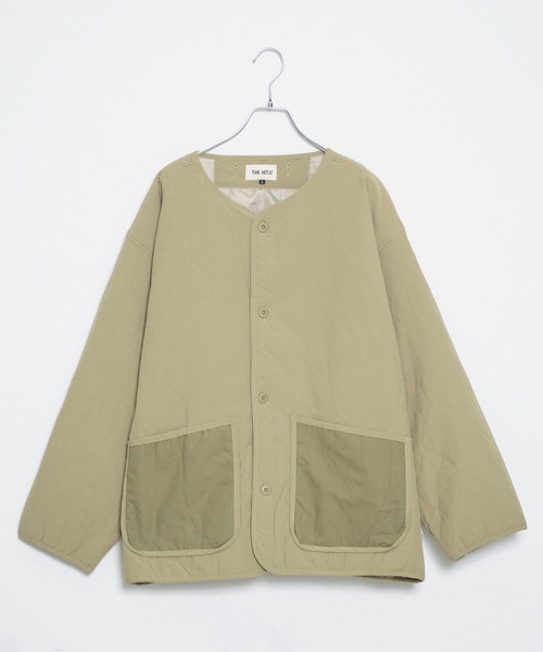 【THE HITSS】リップストップ キルティングライナー ノーカラージャケット