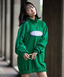 X-girl | BASIC OVAL LOGO HALF ZIP SWEAT DRESS(ワンピース)
