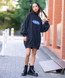 X-girl | BASIC OVAL LOGO HALF ZIP SWEAT DRESS(ワンピース)