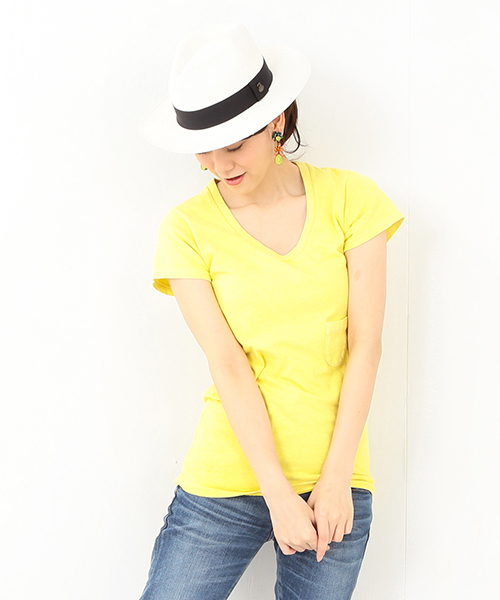 Ray BEAMS(レイビームス)の「Mixta / ポケットT(Tシャツ/カットソー・レディース・オフホワイト/ブラック系その他/イエロー/ネイビー/ブルー/レッド・ONE SIZE)」の6枚目の写真