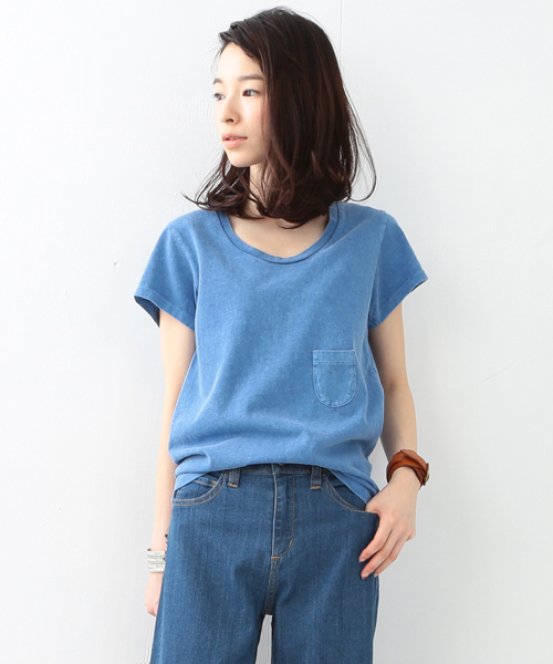 Ray BEAMS(レイビームス)の「Mixta / ポケットT(Tシャツ/カットソー・レディース・オフホワイト/ブラック系その他/イエロー/ネイビー/ブルー/レッド・ONE SIZE)」の5枚目の写真