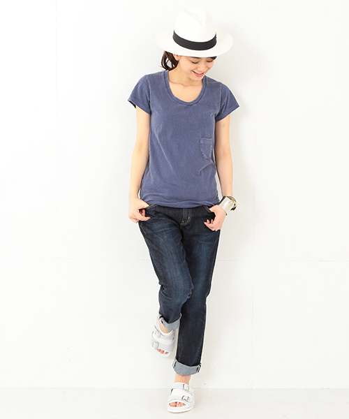 Ray BEAMS(レイビームス)の「Mixta / ポケットT(Tシャツ/カットソー・レディース・オフホワイト/ブラック系その他/イエロー/ネイビー/ブルー/レッド・ONE SIZE)」の16枚目の写真