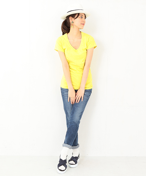 Ray BEAMS(レイビームス)の「Mixta / ポケットT(Tシャツ/カットソー・レディース・オフホワイト/ブラック系その他/イエロー/ネイビー/ブルー/レッド・ONE SIZE)」の19枚目の写真