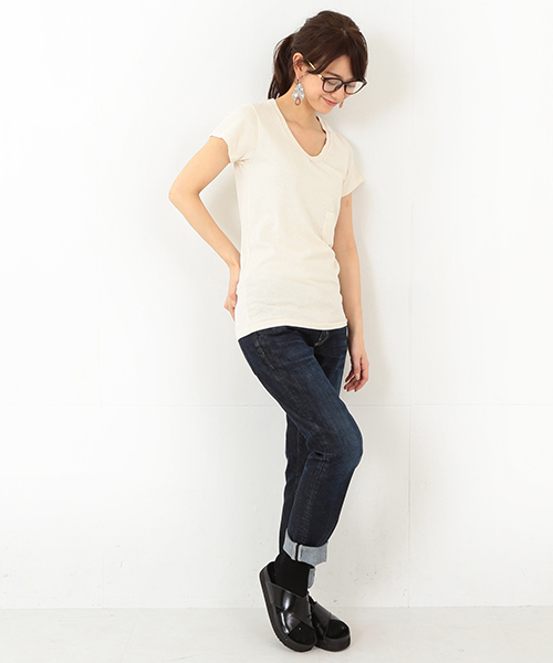 Ray BEAMS(レイビームス)の「Mixta / ポケットT(Tシャツ/カットソー・レディース・オフホワイト/ブラック系その他/イエロー/ネイビー/ブルー/レッド・ONE SIZE)」の13枚目の写真