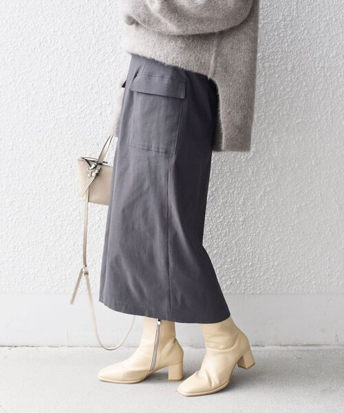 SHIPS（シップス）の「〈手洗い可能〉バックラッシュストレッチタイトスカート◇（スカート・レディース・ベージュ/ピンク/グリーン/ダークグレー・40/38/36）」の10枚目の写真