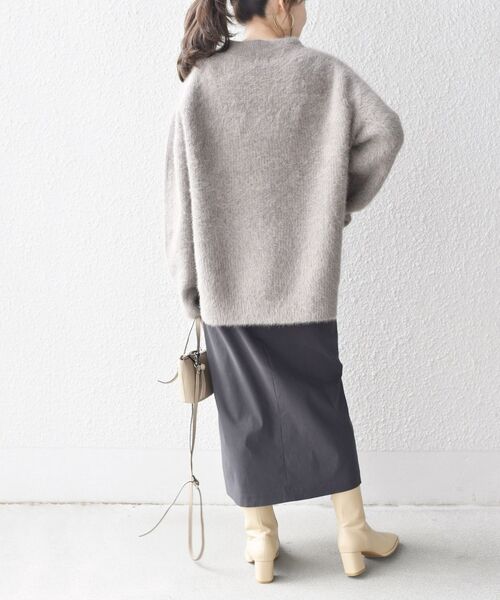 SHIPS（シップス）の「〈手洗い可能〉バックラッシュストレッチタイトスカート◇（スカート・レディース・ベージュ/ピンク/グリーン/ダークグレー・40/38/36）」の6枚目の写真