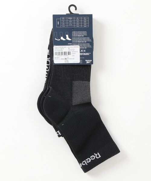 Reebok（リーボック）の「アクティブ ファウンデーション アンクル ソックス 3足組 / Active Foundation Ankle Socks 3 Pairs（ソックス/靴下・メンズ・ブラック・SMALL/MEDIUM/LARGE/XL）」の3枚目の写真