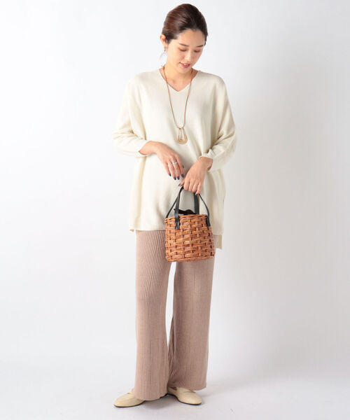 The BAGMATI ザバグマティ　かごバッグ　台形　ブラウン　ベージュ The Bagmati かごバッグ カゴバッグ 「The Bagmati/ザバグマティ