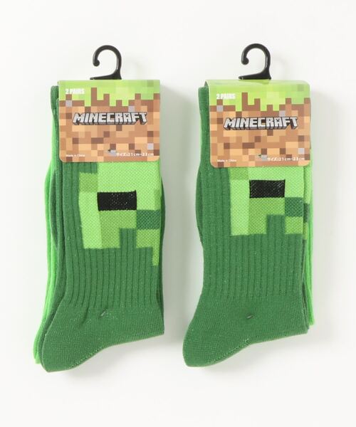 ability（アビリティ）の「Minecraft マインクラフト ソックス/ Crews ゾンビ 腐った肉 2 Pack 1set  MF040BCCGL  2パックセット マイクラ（ソックス/靴下・メンズ・グリーン・SMALL/LARGE）」の4枚目の写真