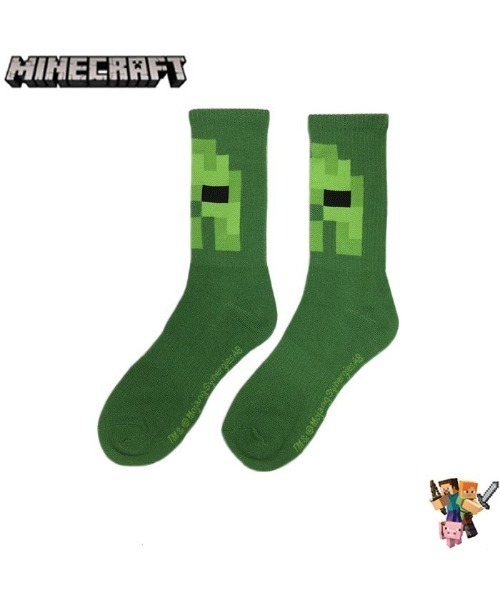ability（アビリティ）の「Minecraft マインクラフト ソックス/ Crews ゾンビ 腐った肉 2 Pack 1set  MF040BCCGL  2パックセット マイクラ（ソックス/靴下・メンズ・グリーン・SMALL/LARGE）」の5枚目の写真