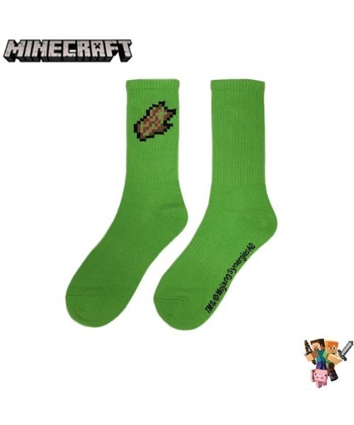ability（アビリティ）の「Minecraft マインクラフト ソックス/ Crews ゾンビ 腐った肉 2 Pack 1set  MF040BCCGL  2パックセット マイクラ（ソックス/靴下・メンズ・グリーン・SMALL/LARGE）」の6枚目の写真