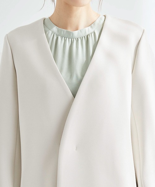 ROPE' PICNIC（ロペピクニック）の「ダンボールカラーレスコート　スプリングコート（その他アウター・レディース・ベージュ/ライトグリーン/ブラウン系その他・40/38）」の13枚目の写真