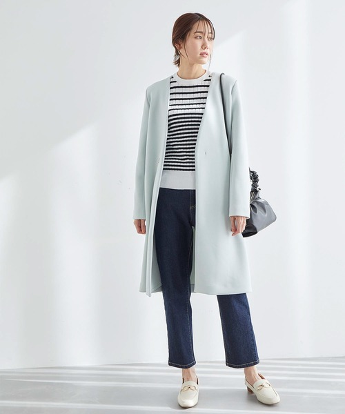 ROPE' PICNIC（ロペピクニック）の「ダンボールカラーレスコート　スプリングコート（その他アウター・レディース・ベージュ/ライトグリーン/ブラウン系その他・40/38）」の16枚目の写真