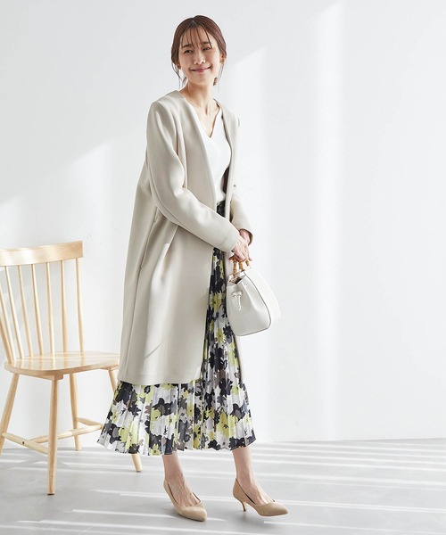 ROPE' PICNIC（ロペピクニック）の「ダンボールカラーレスコート　スプリングコート（その他アウター・レディース・ベージュ/ライトグリーン/ブラウン系その他・40/38）」の21枚目の写真