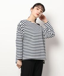 Te chichi | バックファスナーボーダーカットソー(Tシャツ/カットソー)