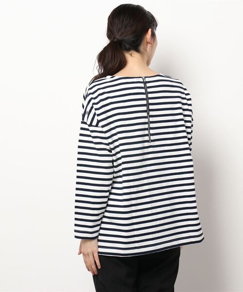 Te chichi(テチチ)の「バックファスナーボーダーカットソー(Tシャツ/カットソー・レディース・ネイビー/イエロー/ブルー・フリ-)」の5枚目の写真