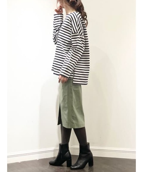 Te chichi(テチチ)の「バックファスナーボーダーカットソー(Tシャツ/カットソー・レディース・ネイビー/イエロー/ブルー・フリ-)」の7枚目の写真