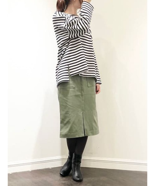 Te chichi(テチチ)の「バックファスナーボーダーカットソー(Tシャツ/カットソー・レディース・ネイビー/イエロー/ブルー・フリ-)」の6枚目の写真