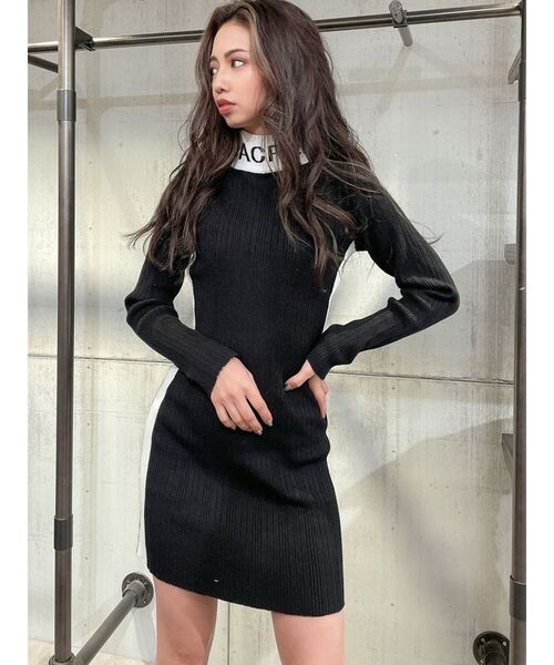 GYDA(ジェイダ)の「SACRED ニットタイトワンピース(ワンピース・レディース・ブラック/ベージュ・FREE)」の9枚目の写真