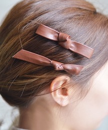 F&D : ペア・レザーヘアピン
