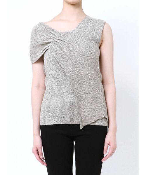 LAGUNAMOON（ラグナムーン）の「アシンメトリーギャザーニットプルオーバー（ニット/セーター・レディース・オレンジ/アイボリー/その他1・FREE）」の17枚目の写真