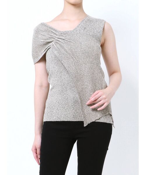 LAGUNAMOON（ラグナムーン）の「アシンメトリーギャザーニットプルオーバー（ニット/セーター・レディース・オレンジ/アイボリー/その他1・FREE）」の21枚目の写真