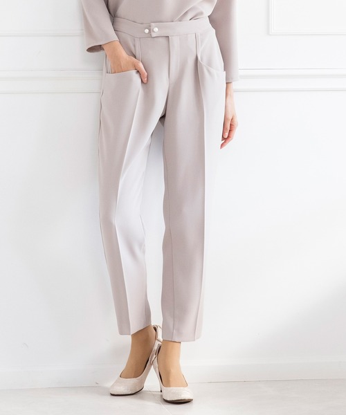 kaene（カエン）の「【kaene】パールボタンパンツ/単品（その他パンツ・レディース・ネイビー/ベージュ・9号）」の3枚目の写真