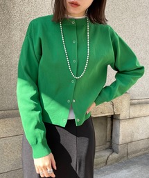 Thevon | スナップ釦スポンジニットカーディガン(カーディガン/ボレロ)