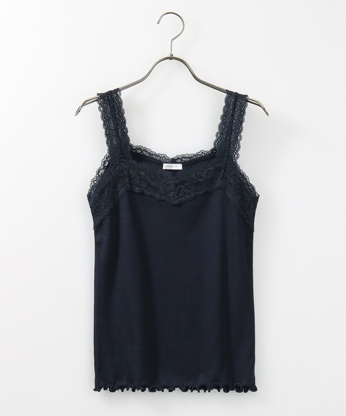 Honeys（ハニーズ）の「テレコレースキャミソール（キャミソール・レディース・ネイビー/ピンク系その他/オフホワイト/モカ/ライトベージュ/ブラック/ブルー系その他/ダークブルー/キャメル・S/M/L/LL）」の11枚目の写真