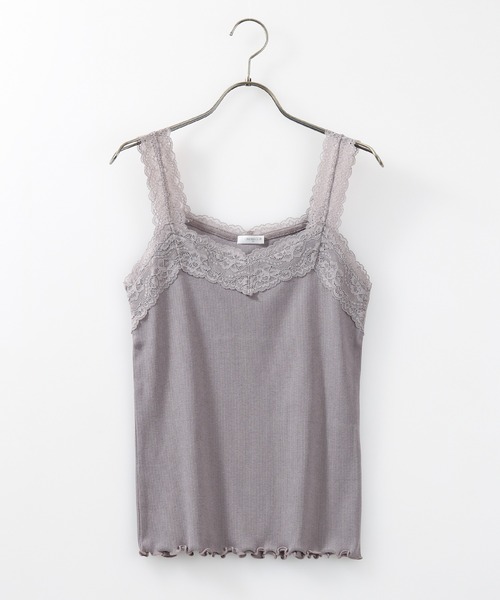 Honeys（ハニーズ）の「テレコレースキャミソール（キャミソール・レディース・ネイビー/ピンク系その他/オフホワイト/モカ/ライトベージュ/ブラック/ブルー系その他/ダークブルー/キャメル・S/M/L/LL）」の17枚目の写真