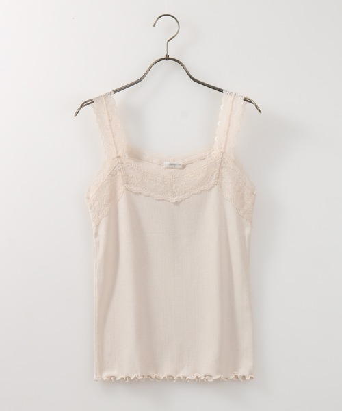 Honeys（ハニーズ）の「テレコレースキャミソール（キャミソール・レディース・ネイビー/ピンク系その他/オフホワイト/モカ/ライトベージュ/ブラック/ブルー系その他/ダークブルー/キャメル・S/M/L/LL）」の14枚目の写真