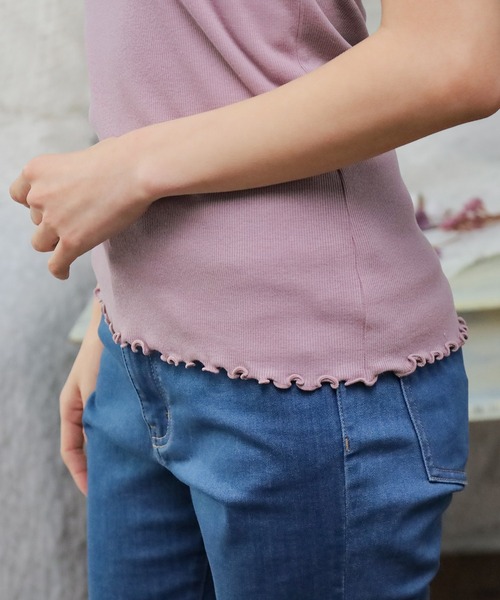 Honeys（ハニーズ）の「テレコレースキャミソール（キャミソール・レディース・ネイビー/ピンク系その他/オフホワイト/モカ/ライトベージュ/ブラック/ブルー系その他/ダークブルー/キャメル・S/M/L/LL）」の15枚目の写真