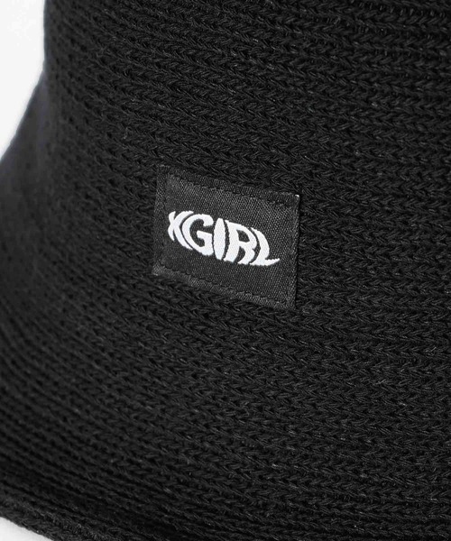 X-girl(エックスガール)の「STRAW BUCKET HAT(ハット・レディース・ブラック/ベージュ・ONE SIZE)」の5枚目の写真