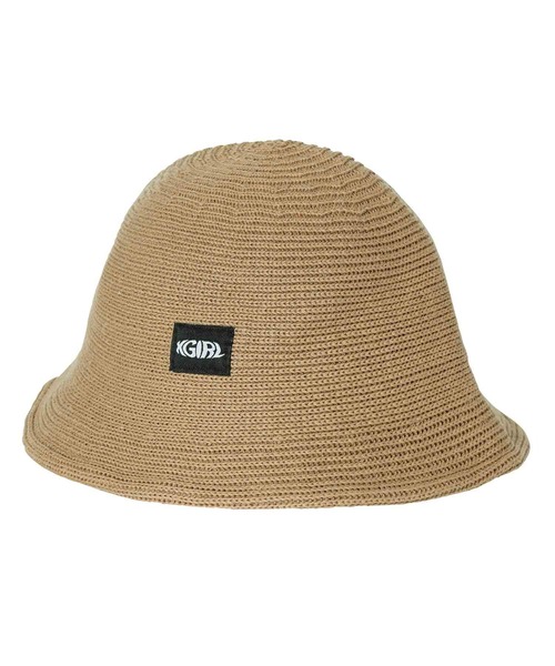 X-girl(エックスガール)の「STRAW BUCKET HAT(ハット・レディース・ブラック/ベージュ・ONE SIZE)」の6枚目の写真