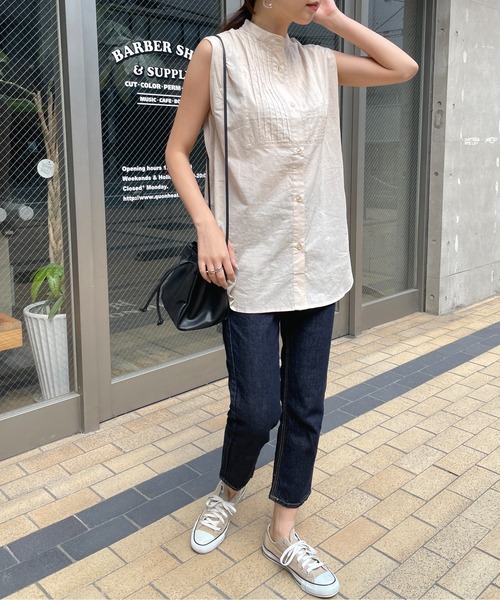 Meli rich（メリーリッチ）の「オールシーズン使える。ストレートデニム（デニムパンツ・レディース・アイボリー/インディゴブルー・FREE）」の12枚目の写真