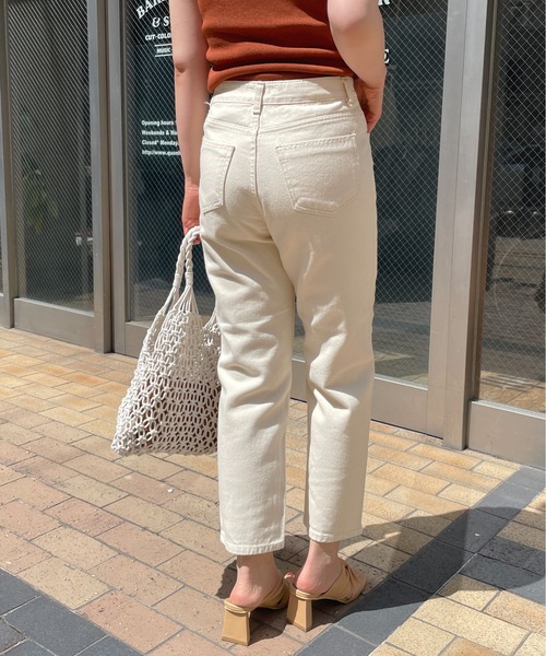 Meli rich（メリーリッチ）の「オールシーズン使える。ストレートデニム（デニムパンツ・レディース・アイボリー/インディゴブルー・FREE）」の17枚目の写真