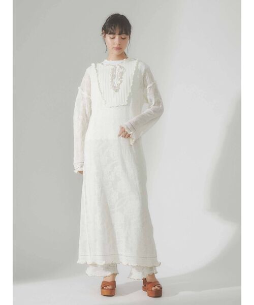 merry jenny（メリージェニー）の「シアーニットカフタンドレス（ワンピース・レディース・ブラック/アイボリー・FREE）」の15枚目の写真