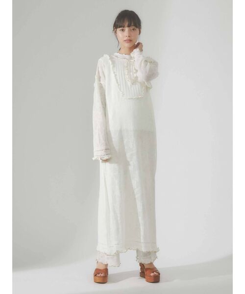 merry jenny（メリージェニー）の「シアーニットカフタンドレス（ワンピース・レディース・ブラック/アイボリー・FREE）」の19枚目の写真