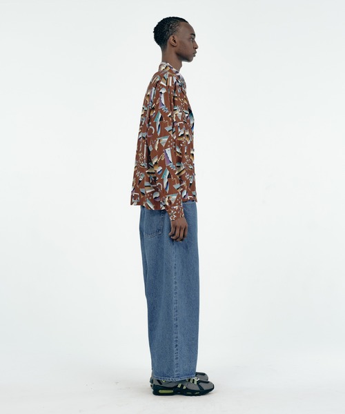 Iroquois（イロコイ）の「OPEN-END DENIM WIDE PT（デニムパンツ・メンズ・ケミカルウォッシュ/ライトインディゴブルー・1/3/2）」の9枚目の写真