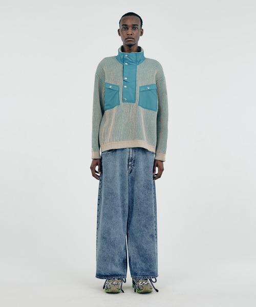 Iroquois（イロコイ）の「OPEN-END DENIM WIDE PT（デニムパンツ・メンズ・ケミカルウォッシュ/ライトインディゴブルー・1/3/2）」の13枚目の写真