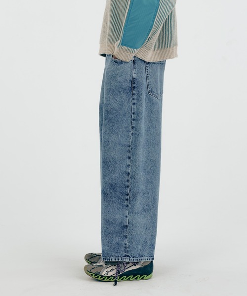 Iroquois（イロコイ）の「OPEN-END DENIM WIDE PT（デニムパンツ・メンズ・ケミカルウォッシュ/ライトインディゴブルー・1/3/2）」の11枚目の写真