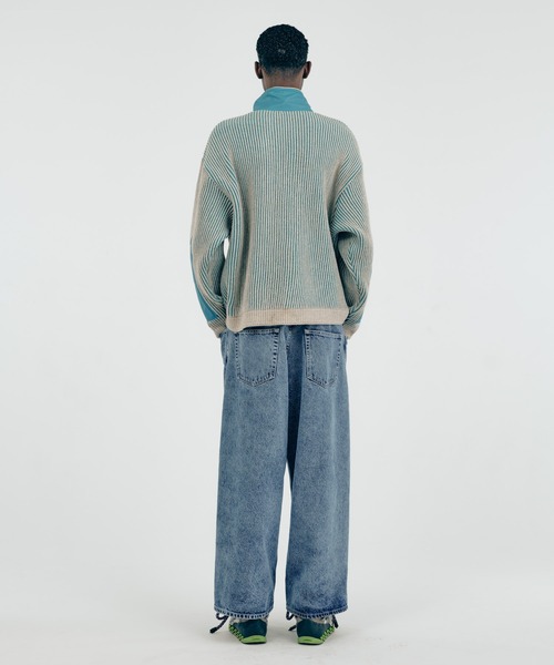 Iroquois（イロコイ）の「OPEN-END DENIM WIDE PT（デニムパンツ・メンズ・ケミカルウォッシュ/ライトインディゴブルー・1/3/2）」の15枚目の写真